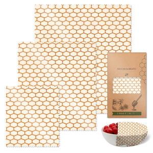Personalisiertes Bienenwachs-Tuch-Set Umweltbewusste Lebensmittelabdeckung Nachhaltig als Plastik für die Küche - Product Image 1