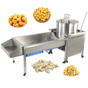 Penjualan laris mesin pembuat Popcorn bulat komersial/Caramel mesin pembuat jagung dengan roda