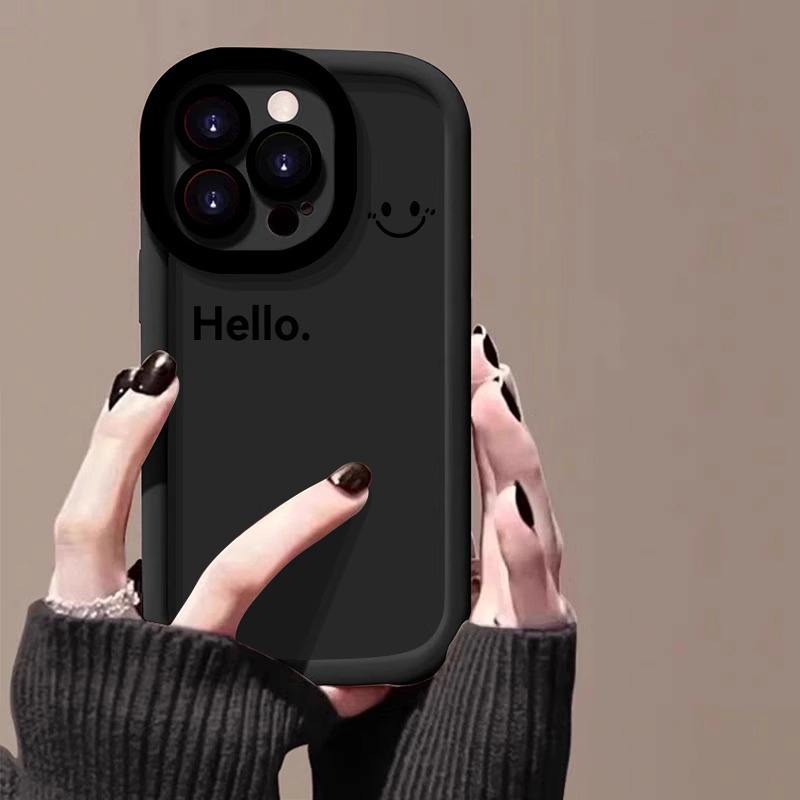 Puff shell-noir-bonjour smiley