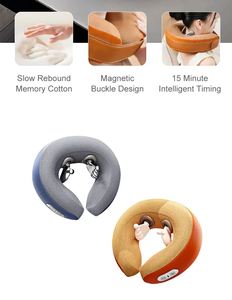 Almohada de Masaje Eléctrica Recargable Portátil Automática en Forma de U con Partículas de Espuma para Soporte Cervical, Venta al por Mayor, Gran Oferta - Product Image 3
