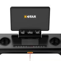 Treadmill Rumah Baru untuk Olahraga Lari Dalam Ruangan, Kebugaran, Kemiringan Otomatis 15%, Perakitan Bebas, Dilengkapi Dudukan iPad