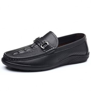Summer Autumn New Style Breathable Height Increasing Slip-On Leather <b>Shoes</b> <b>Driving</b> & Casual Men's <b>Shoes</b> Size 38-43 - Product Image 5