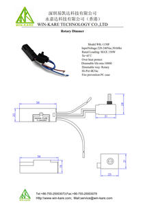 Contrôleur de lumière LED intégré CE, 1 canal, max 150W, <span class=keywords><strong>variateur</strong></span> manuel à interrupteur rotatif pour lampes LED 220-240V - Product Image 5