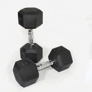 Trasporto per il fitness di peso esagonale rivestito di gomma di sollevamento pesi palestra <span class=keywords><strong>5</strong></span> <span class=keywords><strong>kg</strong></span> <span class=keywords><strong>manubri</strong></span> - Product Image 1