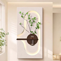 Décoration murale 3D design tendance, procédé de découpe UV, art mural LED, nouvelle tendance, nature morte nordique, arbre artificiel, peinture sur grès
