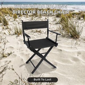 Wholesale Black Wooden Folding Directors <b>Chair</b> | Portable Canvas Makeup Artist <b>Chair</b> Indian Supplier - Product Image 2