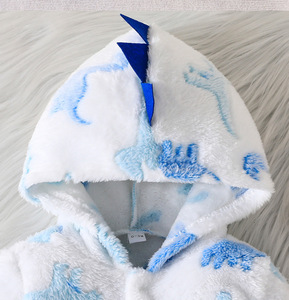 Unisex Baby Romper with <strong>Dinosaur</strong> Print Children Jumpsuit with Snap Button Animal <strong>Onesie</strong> for <strong>Kids</strong> - Product Image 3