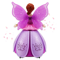 Poupée fantaisie électrique pour enfants personnalisée bon marché vente en gros musique légère rotative danse universelle jouet princesse fille