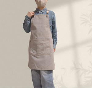 Grembiule in tela personalizzato, con cinturino incrociato sul retro, elegante per <span class=keywords><strong>pittori</strong></span>, parrucchieri, ristoranti e fioristi - Product Image 4