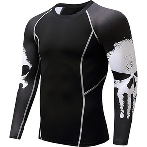 2025 tela transpirable de manga larga para hombres de moda Rash Guard con costuras finas para la comodidad durante todo el día - Product Image 6