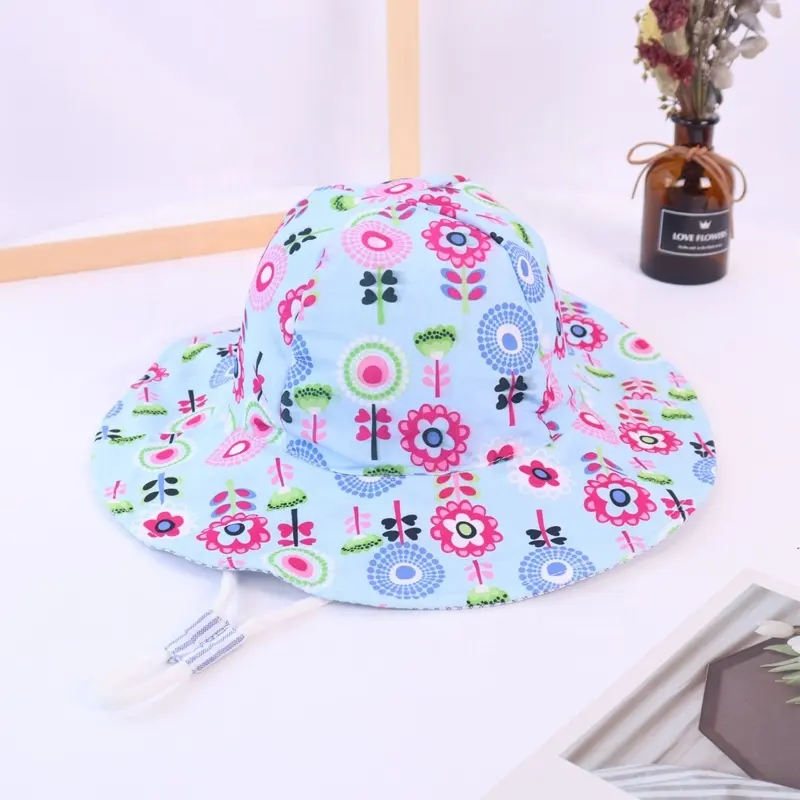 Baby &toddler Sun Hat Toddler Sun Hat Kids Breathable Bucket Sun Protection cotton hat