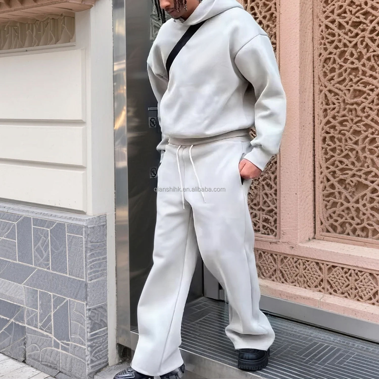 French Terry Sweat Suit Custom Logo Men's Set