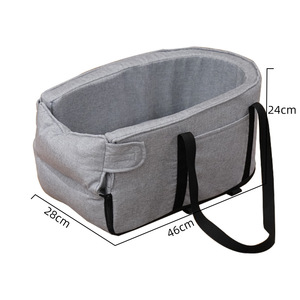 Asiento de coche para perros con consola central desmontable al por mayor para perros pequeños con cinturón de seguridad y parte inferior antideslizante para uso en viajes - Product Image 5