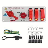 Panneau d'allumage 5 en 1 pour voiture de course, bouton de démarrage du moteur, interrupteur à bascule LED pour voiture de sport, compétition, camion