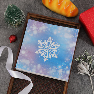 Winter Snowflake Paper Napkins 330mmx330mm Double Layer Printed Christmas Party Use - Product Image 4