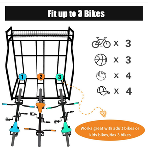 Support de vélos avec panier Extra large crochet mobile pour ranger le chapeau de sport de balle support de rangement de vélo autoportant au <span class=keywords><strong>sol</strong></span> en plein air à vendre - Product Image 6