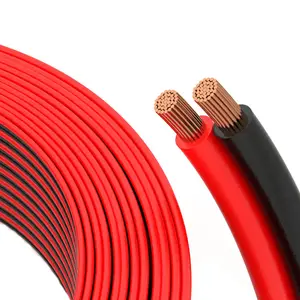 Câble de haut-parleur haute fidélité 2x0.5mm 2 cœurs HIFI rouge noir deux cœurs OFC fil de haut-parleur en cuivre 100M rouleau de fil électrique en vrac