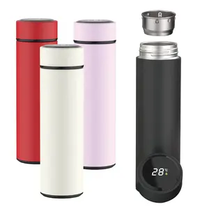 Hot Kinto Led Temperature Display Smart Water Digital Flask Vasos Termicos Thermo Stainless Steel Vacuum Bottle With Tea Infuser