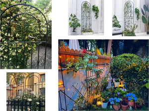 Oniya Jardin Treillis Plantes Grimpantes Fer Blanc Vignes En Pot Légumes Fleurs Fil Métallique Treillis Grille Panneaux pour Lierre Roses - Product Image 6