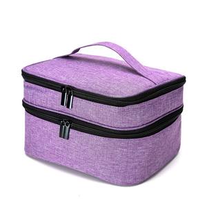 Haute qualité 30 couches Polyester Durable élégant grande capacité dame Portable sac cosmétique fermeture éclair stockage de maquillage réutilisable - Product Image 2