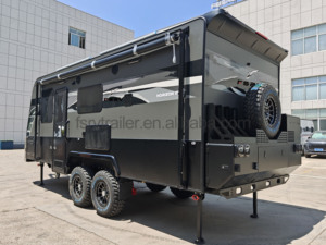 Style moderne Aventure en plein air Fonction mobile Camping Camper Caravan Stockage extérieur spacieux Construction durable Remorque de voyage - Product Image 3