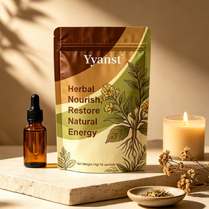 Café Instantáneo con Extracto de Raíz Herbal Silvestre, 10g*10 Sobres, Bolsa con Degradado Marrón-Verde Vintage, Suministro a Granel de Fábrica OEM - Product Image 5
