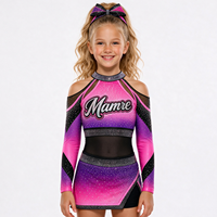 Uniforme de cheerleading personnalisé de luxe avec cristaux pour filles et adultes, équipes de cheerleading All Star, polyester, spandex, antibactérien