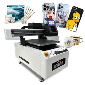 HUACAI 4050 UV DTF Sticker Printer Mobile Cover Wood Cigarette Lighter Acrylic UV DTF Printing Machine with 2 XP600 Heads