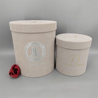 Valentijnsdag Zilveren Logo Klein Bedrijf Bruiloft Knuffeldoos Bloem Ronde Verpakkingsdozen Gerecycleerde Materialen Matte Laminatie