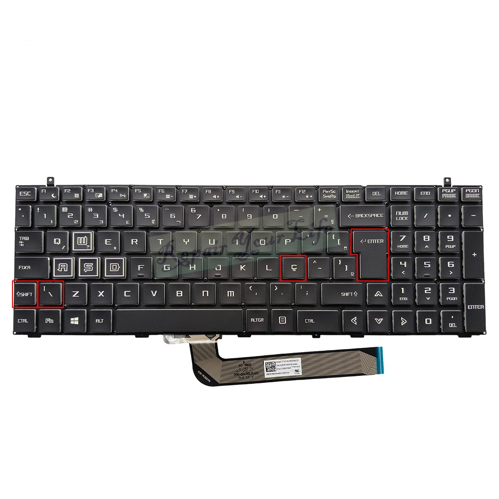 Black New BR Laptop Keyboard for Hasee with RGB Backlit