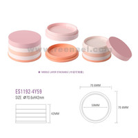 Étui compact de forme ronde REENAEL avec couches centrales empilables
