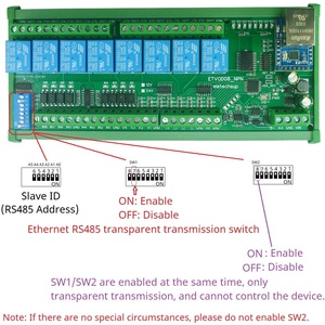 Bssy)Etvod08 8ch Npn Pnp Di Network Ethernet <strong>Modbus</strong> <strong>Rtu</strong> <strong>Tcp</strong> Multifunction I/O Module Dry Contact Relay 4-20ma 0-10v Current Volt - Product Image 4
