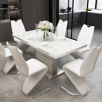 Chaise de réception de mariage en cuir, mobilier moderne et élégant, avec tabouret, pour hôtel, salle à manger, hôtel, en métal, 2020