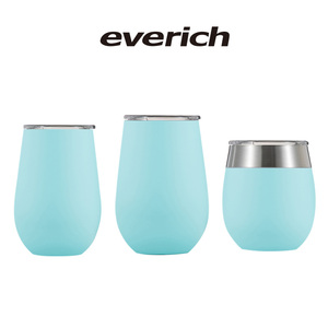 Everich <span class=keywords><strong>Amazon</strong></span> Top vender 12oz acero inoxidable de doble pared con aislamiento vino vaso con BPA libre tapa - Product Image 2