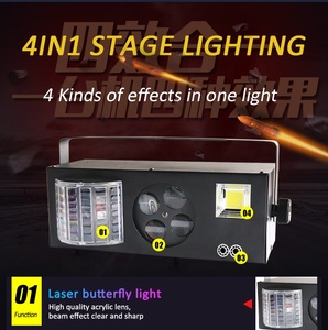 Disco ánh sáng DJ Led Laser Chiếu gobo Flash <span class=keywords><strong>Strobe</strong></span> laser 4 trong 1 hiệu ứng ánh sáng sân khấu DMX Bar hộp đêm âm nhạc bên đèn - Product Image 3