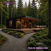 Maison conteneur facile à assembler avec auvent extensible – Cabane de vacances en montagne