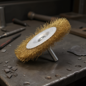 Cepillo de alambre Ttake de 100x10 mm, acero, vástago de 6 mm, 4500 rpm, para pulido de metales - Product Image 3