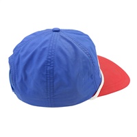 Casquettes de sport snapback 5 panneaux 100 % coton pour hommes, casquette de baseball avec cordon, vente en gros