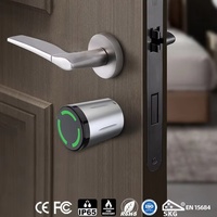 JIXIN Bouton de serrure à cylindre intelligent Tuya Ttlock App Télécommande Carte RFID NFC et Offre Spéciale de déverrouillage sans clé Serrure de porte à distance de 60mm