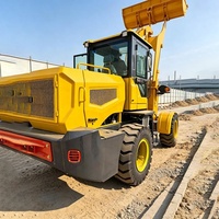 Mini-chargeuse sur pneus 1,5 tonne de charge nominale, godet de 0,75 m³, moteur Weichai, petite chargeuse frontale pour la construction, l'agriculture et l'aménagement paysager