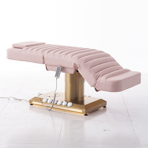 Table de soin esthétique électrique haut de gamme - Table de traitement facial inclinable avec base dorée pour spa - Product Image 1