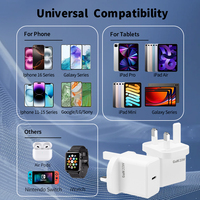 Cargador de Pared USB-C de Carga Rápida PD 3.0 de 20W con Protección OTP, Aprobado por PSE, para Teléfonos