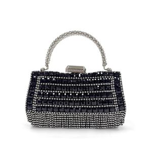 Borse da sera promozionali di lusso da <span class=keywords><strong>donna</strong></span> alla moda con <span class=keywords><strong>pochette</strong></span> quadrate strass nappa borse scintillanti per feste femminili - Product Image 3