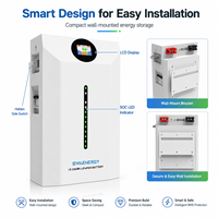 Batería de Almacenamiento Solar Dividida de 10.24kWh, Compatible con Comunicación CAN, Híbrida, Paquete de Baterías LiFePO4 de 51.2V 200Ah para Inversor Growatt