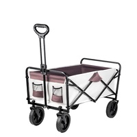 Chariot pliable pour enfants à 4 places, chariot à pousser et à tirer pour bébé en acier léger, pliable, pour les voyages en plein air