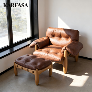 <span class=keywords><strong>Fauteuil</strong></span> lounge mi-siècle marron, <span class=keywords><strong>fauteuil</strong></span> d'appoint en <span class=keywords><strong>cuir</strong></span> inclinable, <span class=keywords><strong>fauteuil</strong></span> de relaxation individuel, canapé <span class=keywords><strong>vintage</strong></span> en bois pour salon - Product Image 4