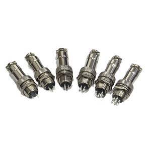 Conector de Aviación GX12 de 12 mm para Montaje en Panel, de 2 a 7 Pines, Macho y Hembra, de Aleación de Zinc Niquelado para Fabricación - Product Image 1
