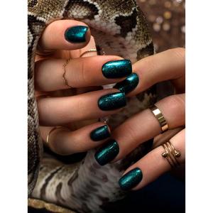 Majida Gel Polish Color 8,5 Ml Green Glitter <b>Nail</b> Polish UV Gel - Product Image 3
