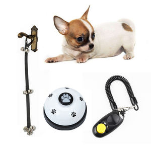 3 पैक कुत्ता प्रशिक्षण सेट कुत्ते घंटी पिल्ला घंटी पालतू पशु प्रशिक्षण क्लिकर - Product Image 1