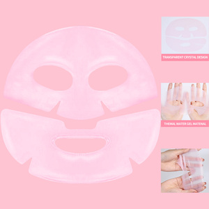 Masque en feuille de collagène bio anti-rides personnalisé avec logo, enrichi en vitamine C et ADN de saumon PDRN, pour soin de nuit de la peau du visage, rose - Product Image 1